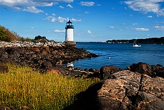 Fort Pickering (Winter Island) Lighthouse Over Salem Harbor